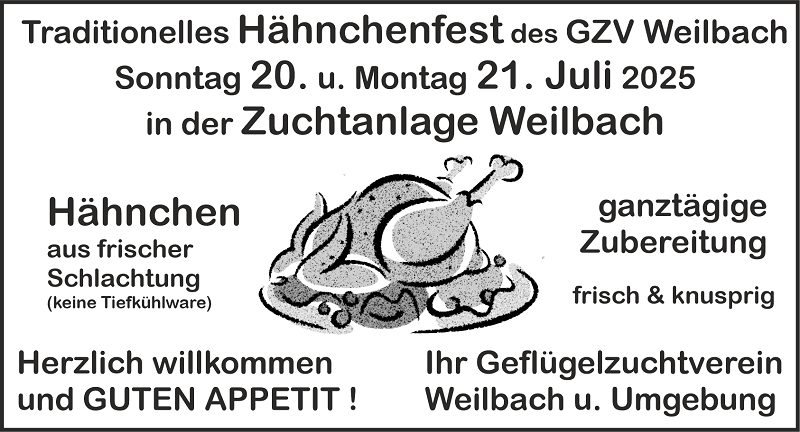 traditionellen Hähnchenfest 20.-21.07.25